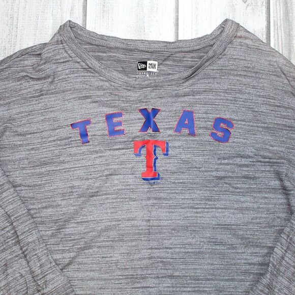 New Era Texas Rangers Long Sleeve Shirt Crewneck Sweatshirt Large - Picture 2 of 6